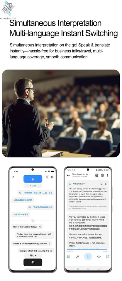 2026New 8K HD AI Smart Glasses 800MP Camera Bluetooth Call 290Mah ChatGPT Video Recording Voice Assistant Control Sunglasses Men - Ai-TechWorld