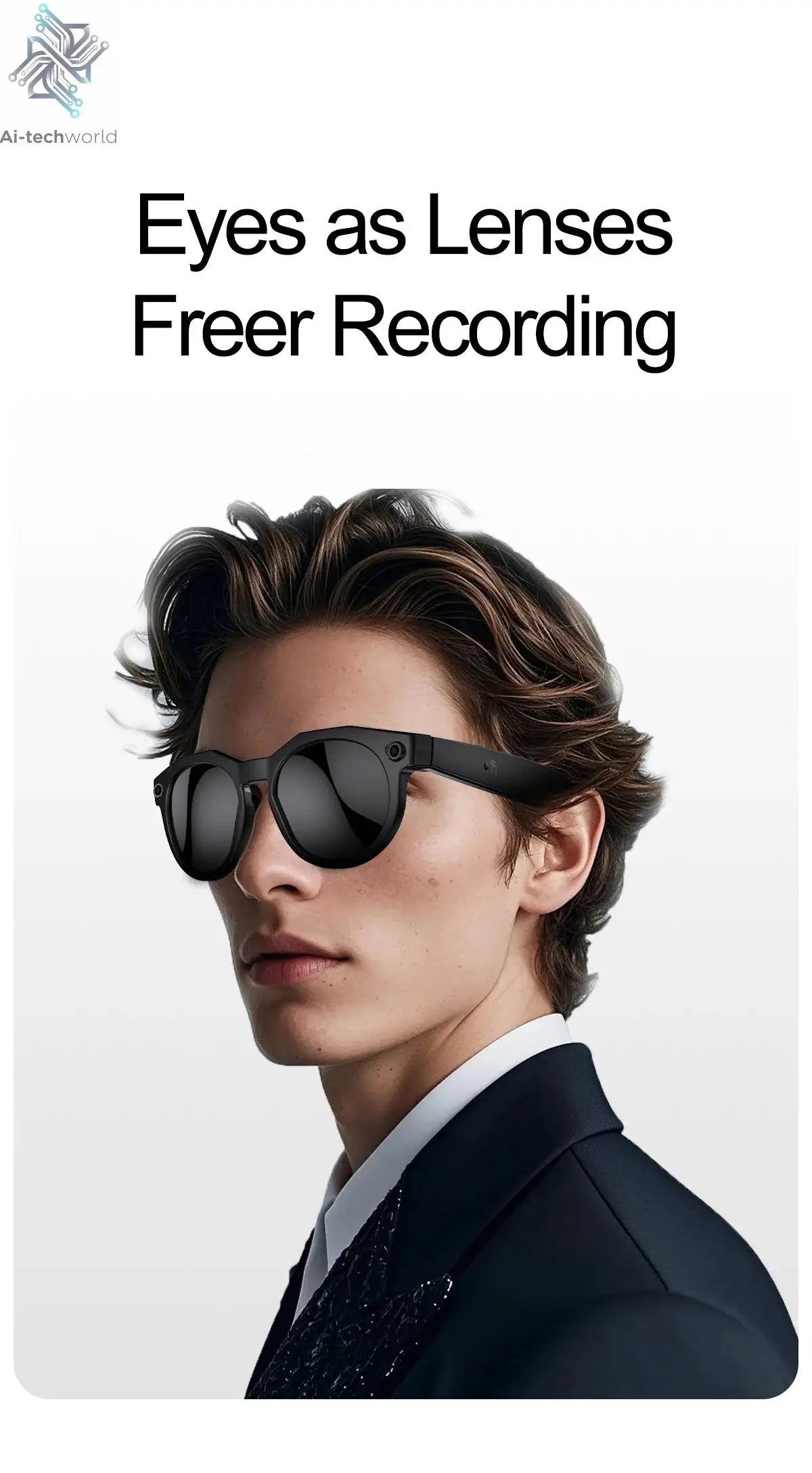2026New 8K HD AI Smart Glasses 800MP Camera Bluetooth Call 290Mah ChatGPT Video Recording Voice Assistant Control Sunglasses Men - Ai-TechWorld