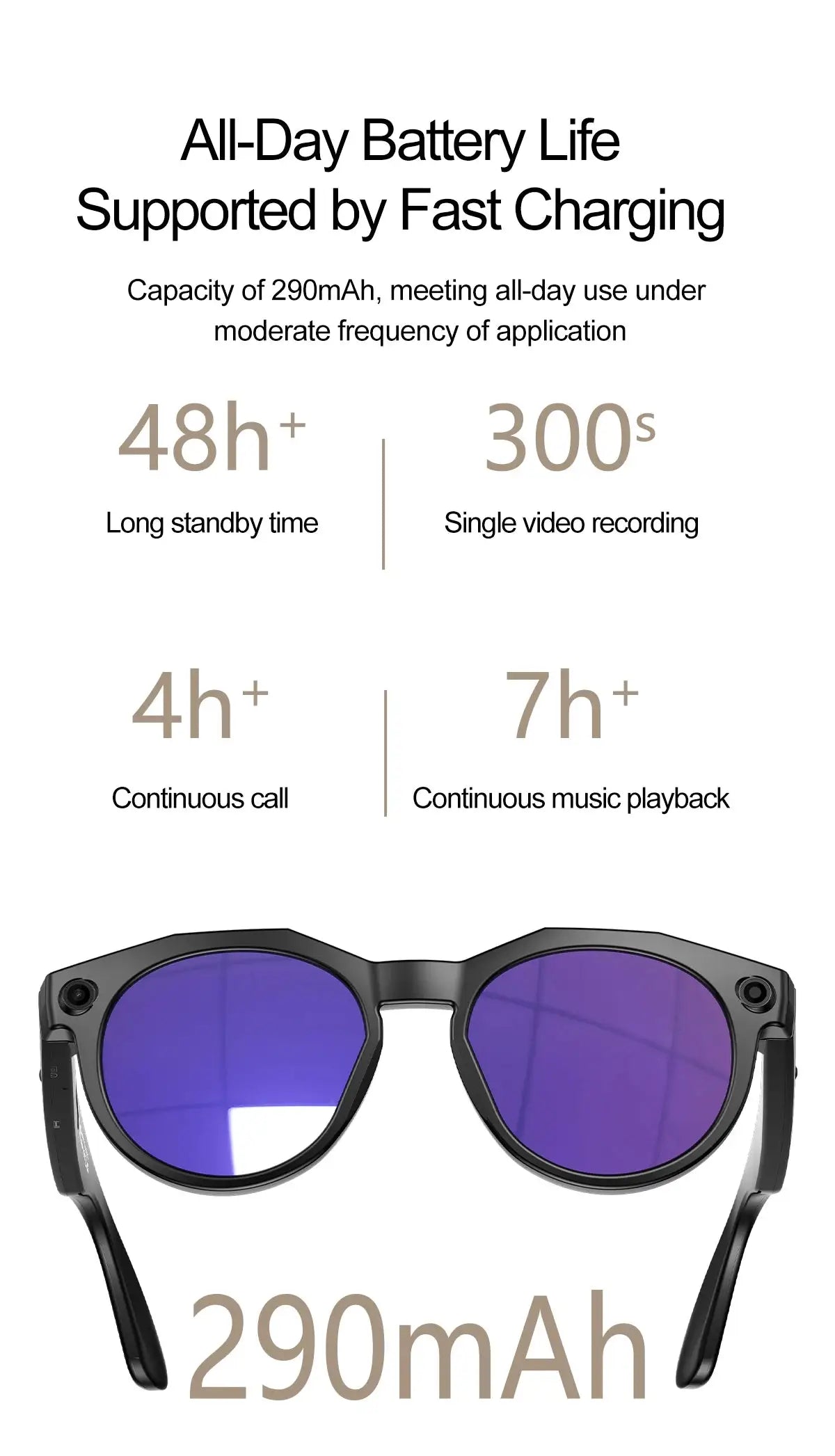 2026New 8K HD AI Smart Glasses 800MP Camera Bluetooth Call 290Mah ChatGPT Video Recording Voice Assistant Control Sunglasses Men - Ai-TechWorld