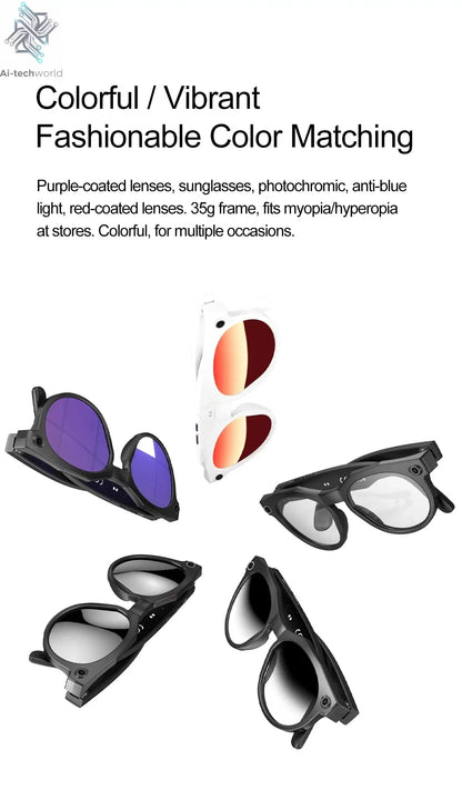 2026New 8K HD AI Smart Glasses 800MP Camera Bluetooth Call 290Mah ChatGPT Video Recording Voice Assistant Control Sunglasses Men - Ai-TechWorld