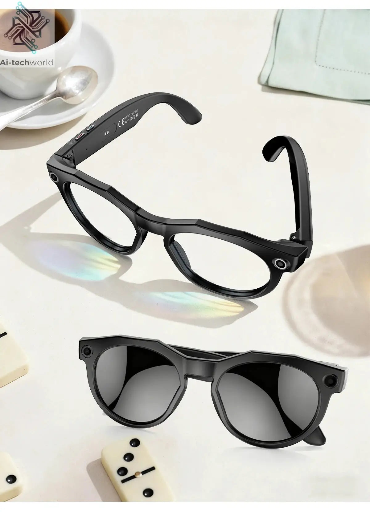 2026New 8K HD AI Smart Glasses 800MP Camera Bluetooth Call 290Mah ChatGPT Video Recording Voice Assistant Control Sunglasses Men - Ai-TechWorld