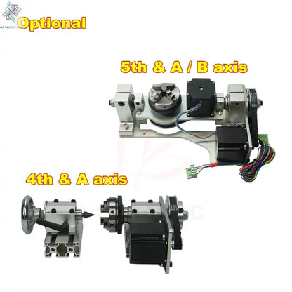 2200W 5 Axis Metal Engraving machine 6040 4 Axis CNC Router 3040 PCB Engraving 3020 Drilling and Milling Machine  With Sink Ai-TechWorld