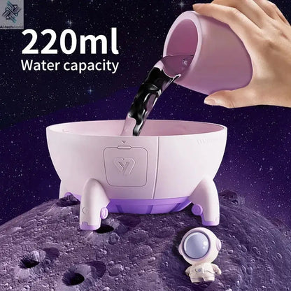 220mL Space Capsule Air Humidifier USB Plug in Rechargeable Mist Aromatherapy Water Diffuser 7 Colors Atmosphere Light Ai-TechWorld 