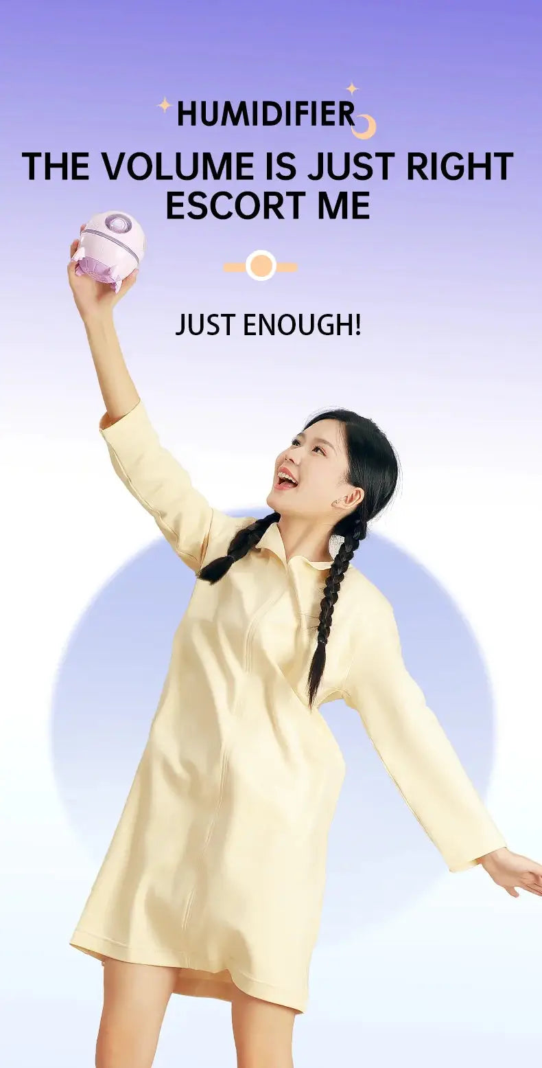 220mL Space Capsule Air Humidifier USB Plug in Rechargeable Mist Aromatherapy Water Diffuser 7 Colors Atmosphere Light Ai-TechWorld 