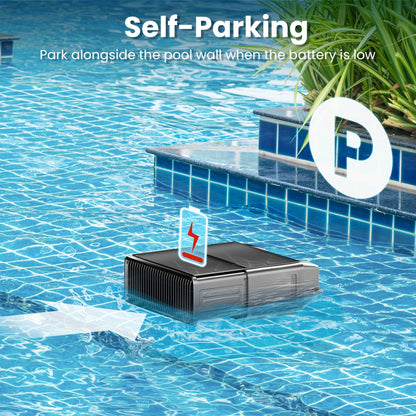 24-Hour Robotic Pool Surface Cleaner with Remote Control and Smart Obstacle Avoidance ai-techworld