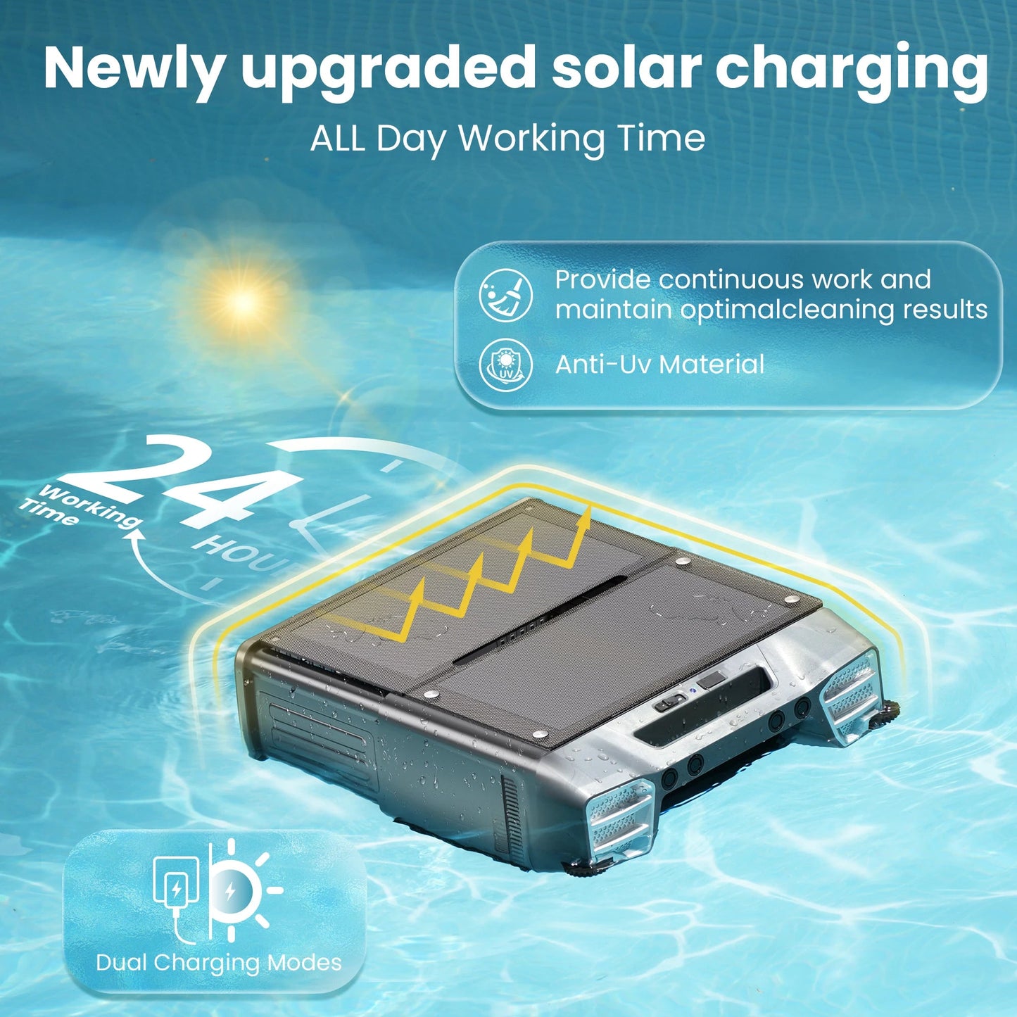 24-Hour Robotic Pool Surface Cleaner with Remote Control and Smart Obstacle Avoidance ai-techworld
