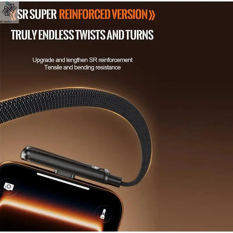 240W 90° Elbow Phone Holder Data Cable Foldable Type C To Type C Fast Charging Cable Data Wire For iPhone 17 Pro Xiaomi Samsung Ai-TechWorld 
