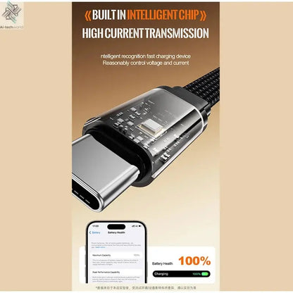 240W 90° Elbow Phone Holder Data Cable Foldable Type C To Type C Fast Charging Cable Data Wire For iPhone 17 Pro Xiaomi Samsung Ai-TechWorld 