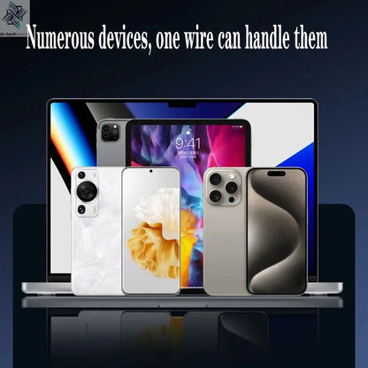 240W Fast Charging Foldable Phone Holder Data Cable Fast Charging Cable Phone Tablet Foldable Holder 2-in-1 Ai-TechWorld 