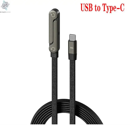 240W Fast Charging Foldable Phone Holder Data Cable Fast Charging Cable Phone Tablet Foldable Holder 2-in-1 Ai-TechWorld 