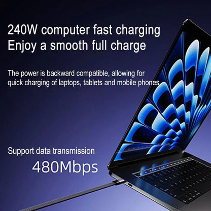 240W Stand Charging Cable, 2-in-1 with Phone Holder for Gaming/Videos, Compatible with iPhone 15-17 & Huawei Ai-TechWorld 