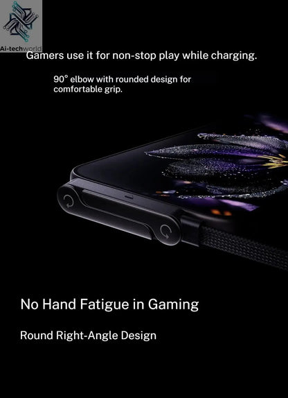240W Stand Charging Cable, 2-in-1 with Phone Holder for Gaming/Videos, Compatible with iPhone 15-17 & Huawei Ai-TechWorld 