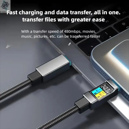 240W Type-C to Type-C Fast Charging Data Cable for iPhone 15 16 17 pro max Samsung Huawei Xiaomi OPPO Phone - Ai-TechWorld