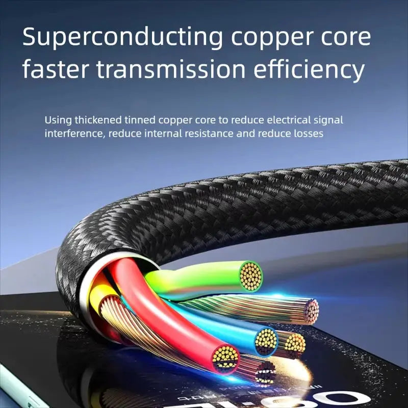 240W Type-C to Type-C Fast Charging Data Cable for iPhone 15 16 17 pro max Samsung Huawei Xiaomi OPPO Phone - Ai-TechWorld