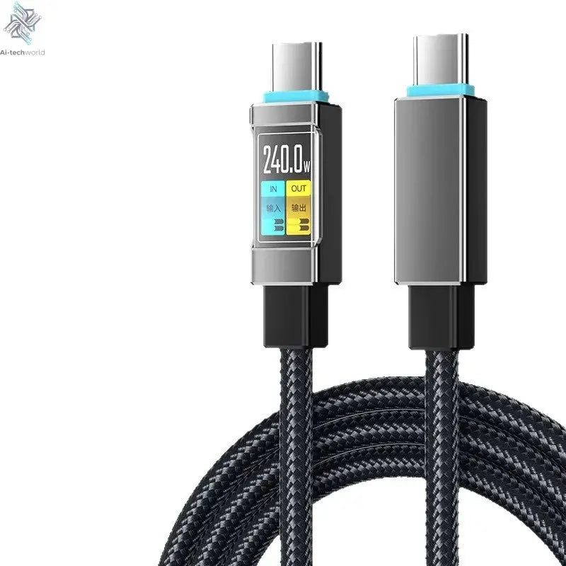 240W Type-C to Type-C Fast Charging Data Cable for iPhone 15 16 17 pro max Samsung Huawei Xiaomi OPPO Phone - Ai-TechWorld