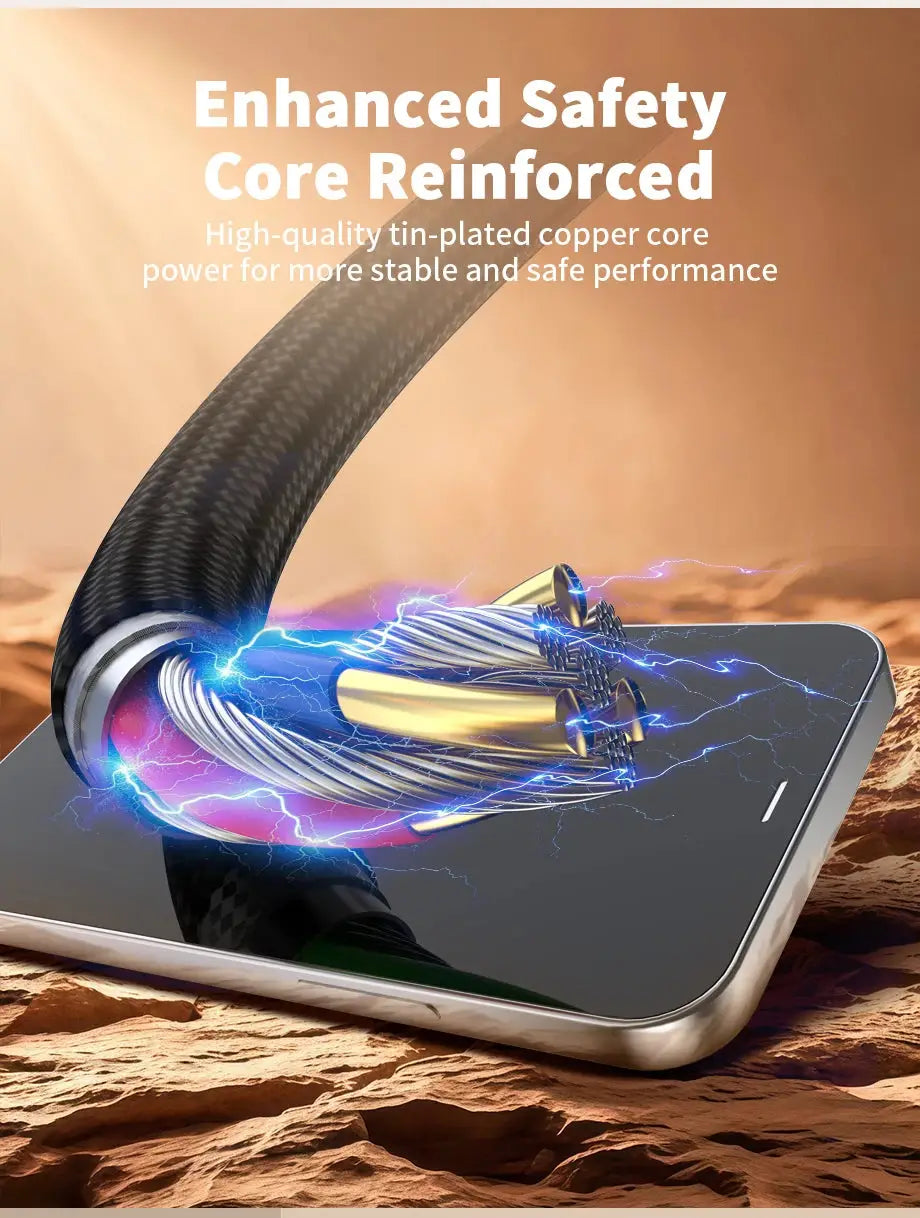 240W USB 5 Cable Type C Fast Charging Cord 80Gbps Data Transfer 16K60Hz With LED Display for Thunderbolt5/4 Monitor Laptop - Ai-TechWorld