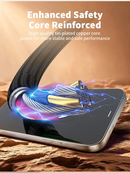 240W USB 5 Cable Type C Fast Charging Cord 80Gbps Data Transfer 16K60Hz With LED Display for Thunderbolt5/4 Monitor Laptop - Ai-TechWorld