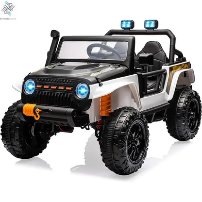 24V 2 Seater Ride On Car for Kids Electric Truck with Remote Control Ride on Truck w/ 4-Wheeler Suspension 4WD Battery Powered Ai-TechWorld 
