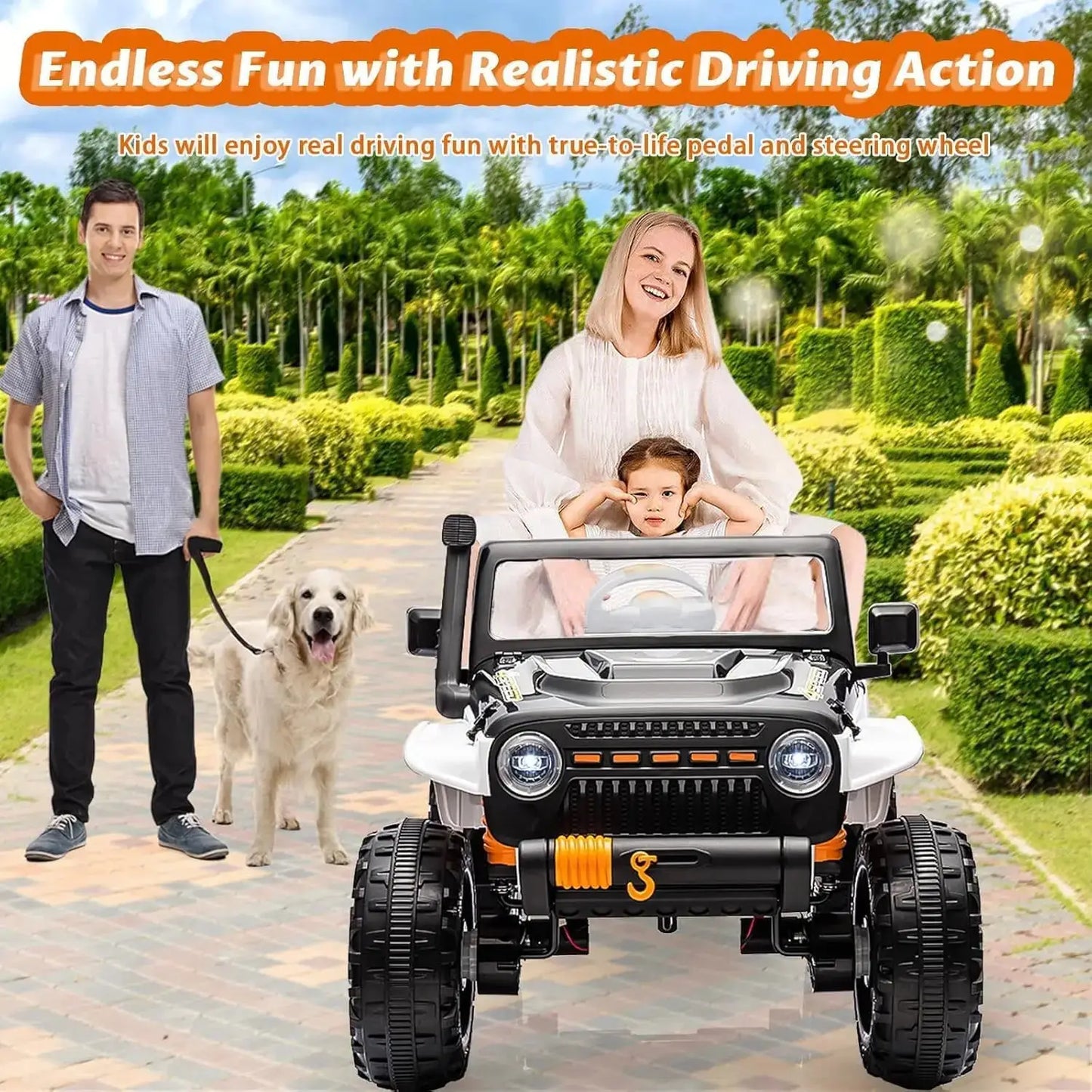 24V 2 Seater Ride On Car for Kids Electric Truck with Remote Control Ride on Truck w/ 4-Wheeler Suspension 4WD Battery Powered Ai-TechWorld 