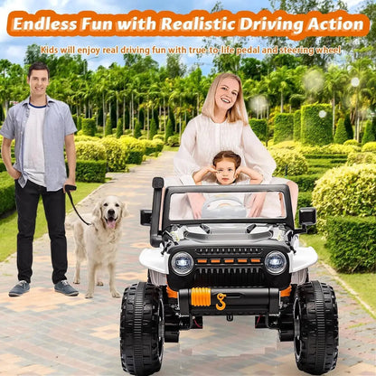 24V 2 Seater Ride On Car for Kids Electric Truck with Remote Control Ride on Truck w/ 4-Wheeler Suspension 4WD Battery Powered Ai-TechWorld 