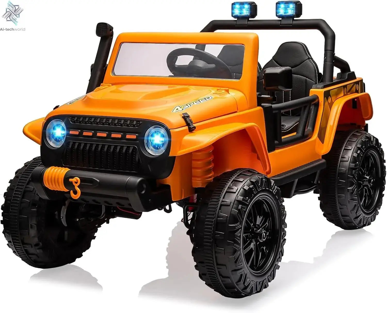 24V 2 Seater Ride On Car for Kids Electric Truck with Remote Control Ride on Truck w/ 4-Wheeler Suspension 4WD Battery Powered Ai-TechWorld 