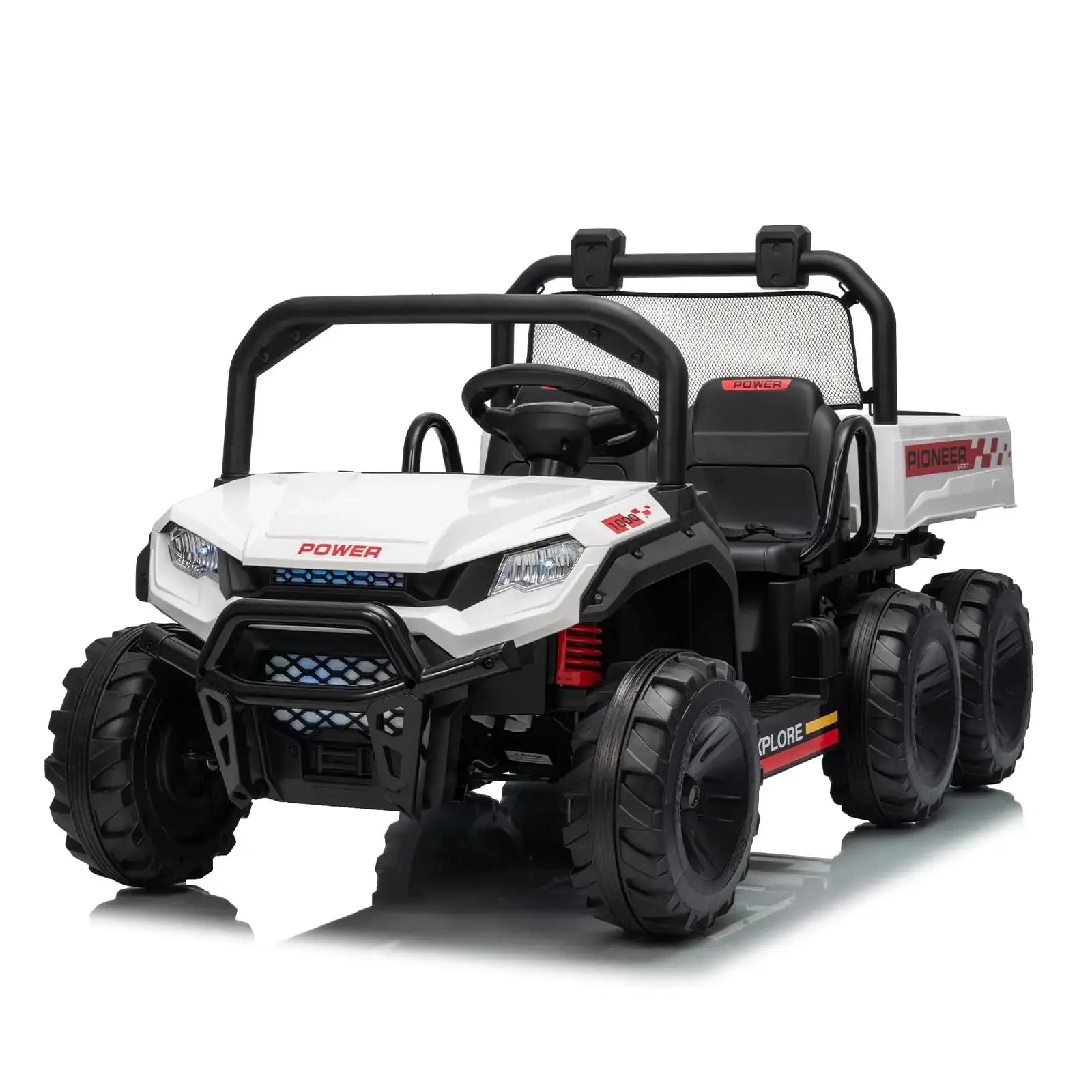 24V 4WD All-Terrain Kids Ride On Dump Truck Parental Remote Control 3 Speeds 2-Seater Off-Road Toy Car For Boys Girls - Ai-TechWorld