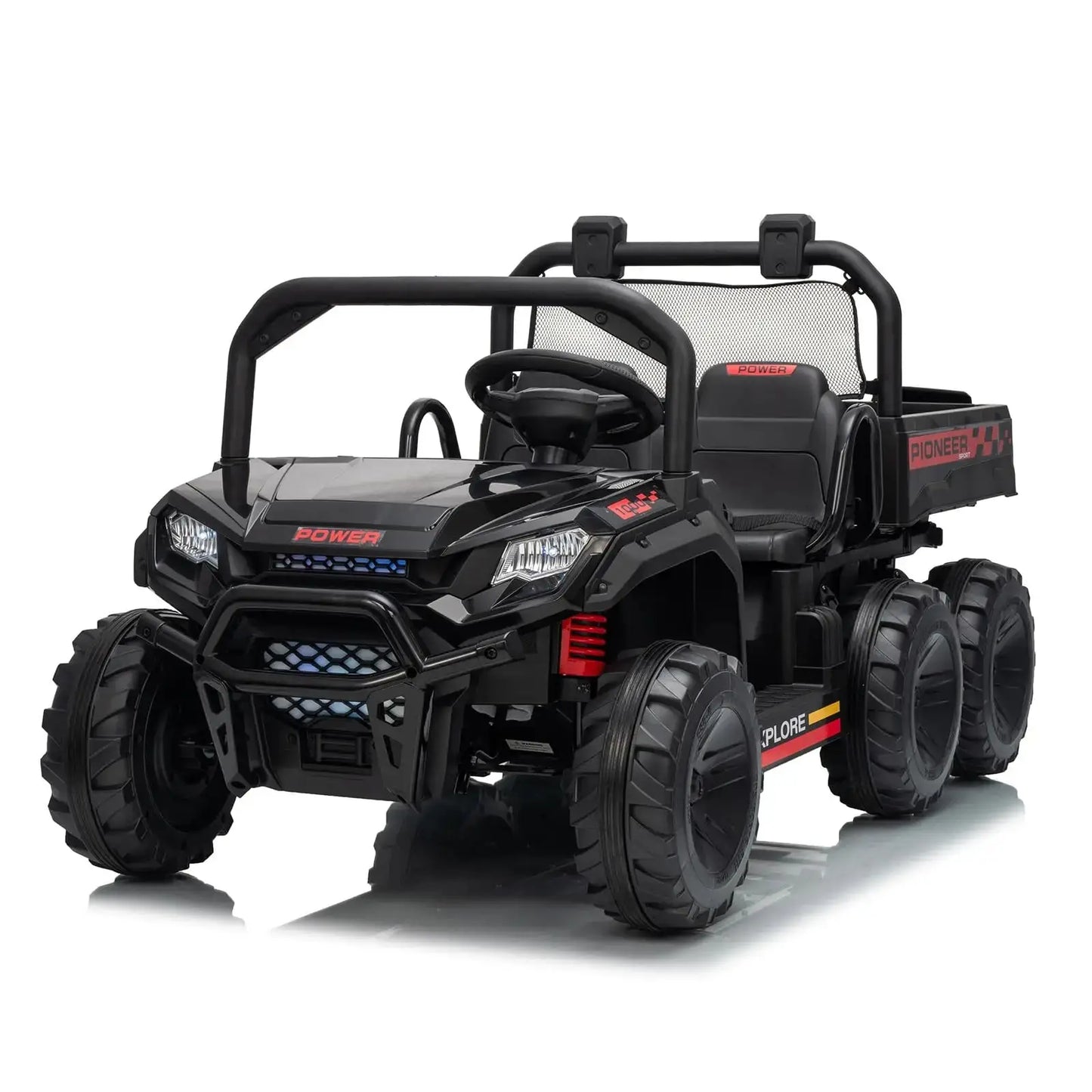 24V 4WD All-Terrain Kids Ride On Dump Truck Parental Remote Control 3 Speeds 2-Seater Off-Road Toy Car For Boys Girls - Ai-TechWorld