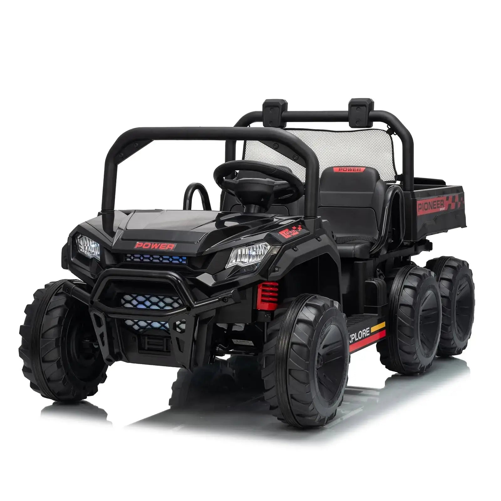 24V 4WD All-Terrain Kids Ride On Dump Truck Parental Remote Control 3 Speeds 2-Seater Off-Road Toy Car For Boys Girls - Ai-TechWorld