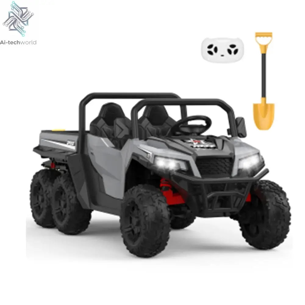 24V 4WD Electric Ride On Dump Truck with Remote Control 2-Seater Kids Ride On Car Music Player & LED Lights Birthday Gift - Ai-TechWorld