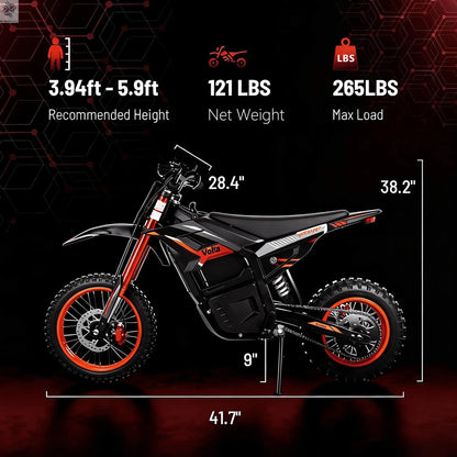 2600W Adult /Teen Electric MINI Dirt Bike, 31MPH Top Speed, 35 Mile Range, 48V 20Ah Battery, 14"/12"Tires, Dual Hydraulic Brakes Ai-TechWorld 