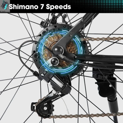 26" Electric Mountain Bike – 500W Motor, Removable Battery, 20 MPH, 7 - Speed - Ai - TechWorld