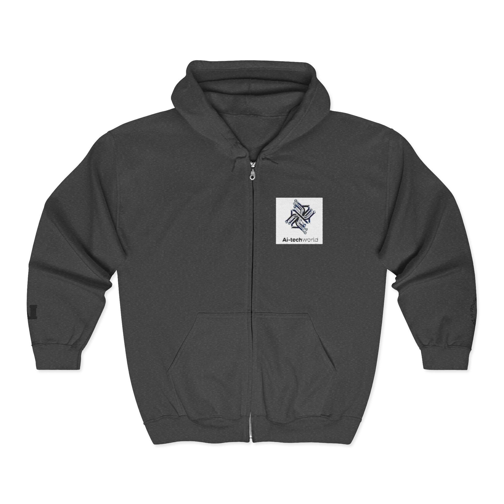 Stylish Graphic Zip Hoodie for Comfort Lovers, Cozy Outwear for All Seasons, Perfect for Gifting, Casual Wear, Art-Inspired Fashion Printify 