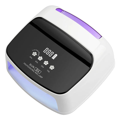 288W Professional Rechargeable Nail UV LED Lamp Dryer HD Display Smart Wireless Nail Drying Lamp for Fast Dry Curing Polish Gel - Ai - TechWorld