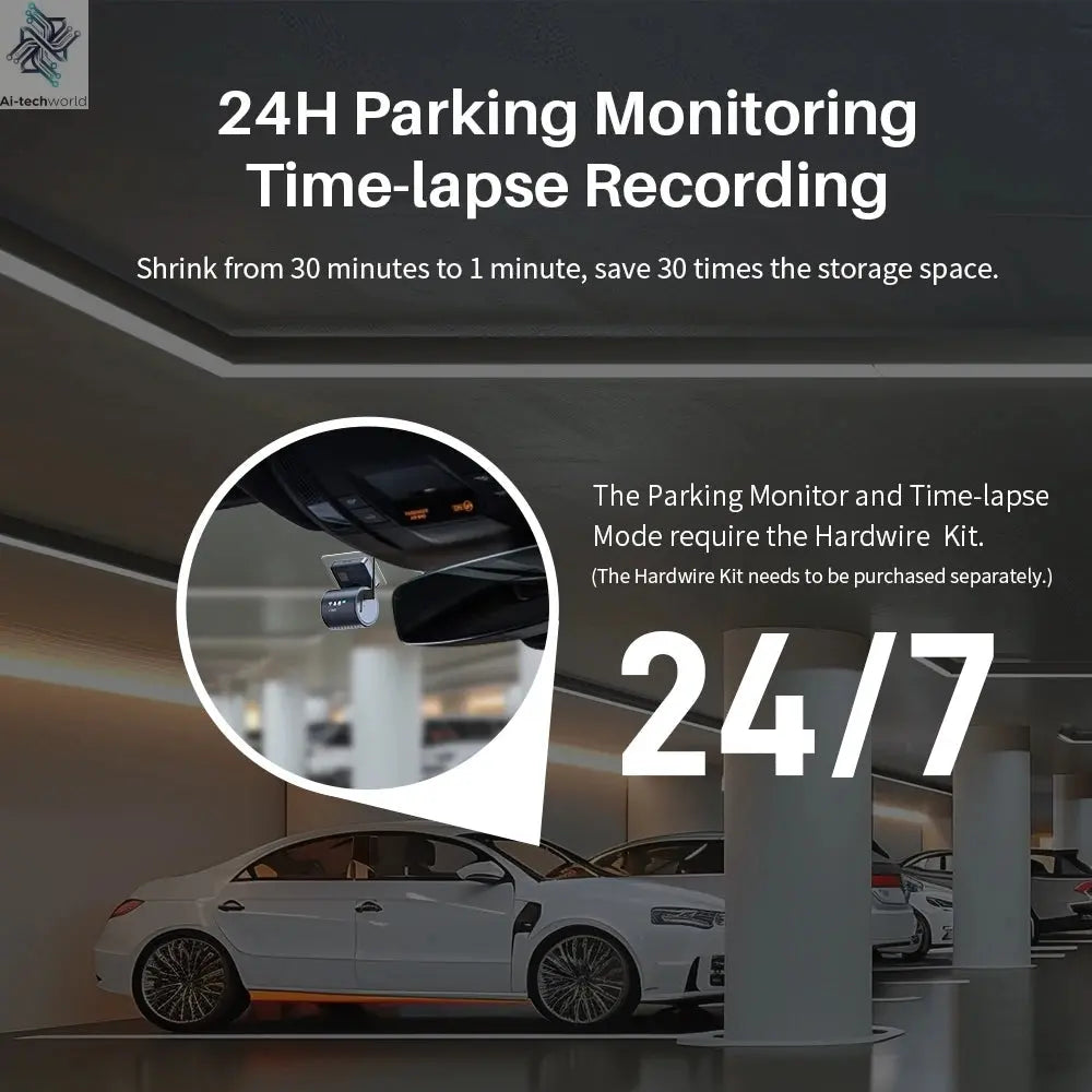 2K KAWA MINI 3 Pro Cameras for Car DVR Tiny Dash Cam 24 Parking Auto Video Recorder WiFi APP Voice Control Car dashcam Ai-TechWorld 