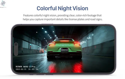 2K KAWA MINI 3 Pro Cameras for Car DVR Tiny Dash Cam 24 Parking Auto Video Recorder WiFi APP Voice Control Car dashcam Ai-TechWorld 