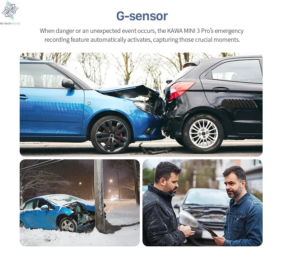 2K KAWA MINI 3 Pro Cameras for Car DVR Tiny Dash Cam 24 Parking Auto Video Recorder WiFi APP Voice Control Car dashcam Ai-TechWorld 