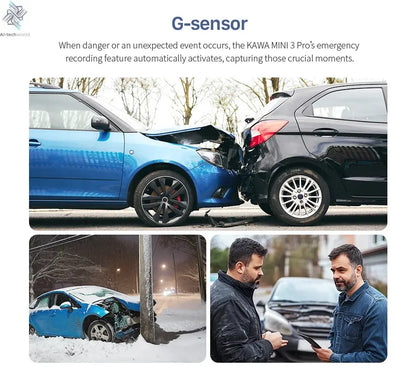 2K KAWA MINI 3 Pro Cameras for Car DVR Tiny Dash Cam 24 Parking Auto Video Recorder WiFi APP Voice Control Car dashcam Ai-TechWorld 