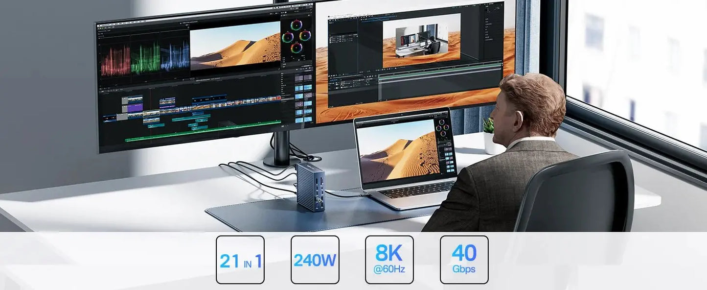 2K Video Smart Doorbell with Night Vision | Hi-Tech 21-in-1 Dock & USB-C Hub Ai-TechWorld