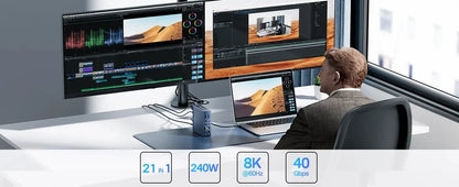 2K Video Smart Doorbell with Night Vision | Hi-Tech 21-in-1 Dock & USB-C Hub Ai-TechWorld