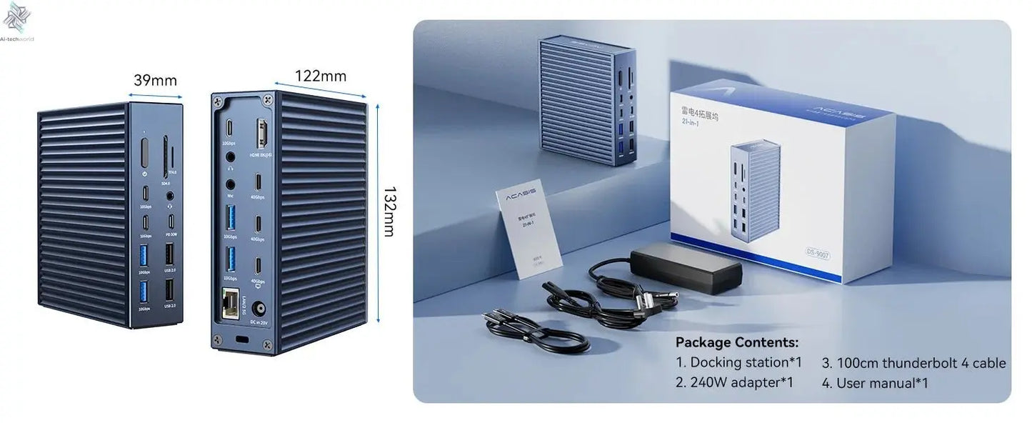 2K Video Smart Doorbell with Night Vision | Hi-Tech 21-in-1 Dock & USB-C Hub Ai-TechWorld