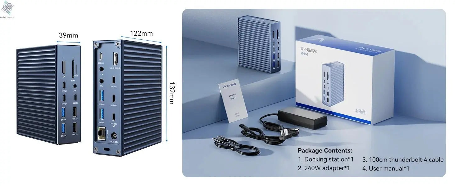 2K Video Smart Doorbell with Night Vision | Hi-Tech 21-in-1 Dock & USB-C Hub Ai-TechWorld