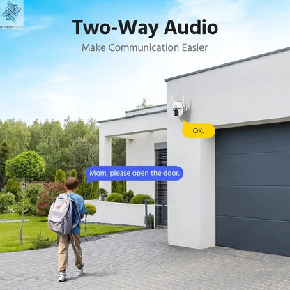 2K Wireless Home Security Camera System – Solar Power, PIR Motion Detection, 2 - Way Audio - Ai - TechWorld