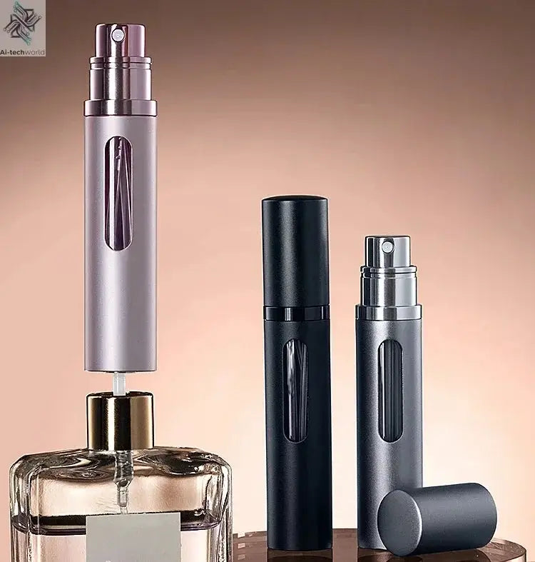 2PCS 5/10ml Bottom-Filling Pump Perfume Refillable Spray Bottle Mini Portable Empty Cosmetic Containers Atomizer Bottle Travel Ai-TechWorld 