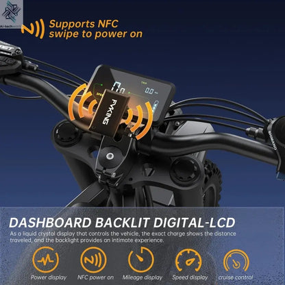 2V Off - Road Electric Motorcycle Bike, 60KM/H Peak Speed, Dual Battery System - Ai - TechWorld