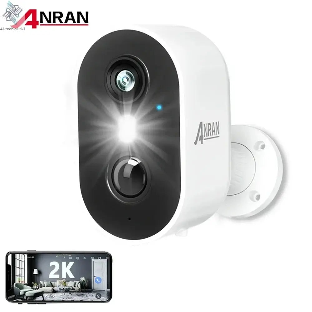 2k Battery - Powered Security Surveillance Cam - Motion Detection, Two - Way Audio, Works with Alexa - Ai - TechWorld