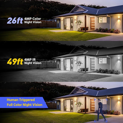 2K Wireless Home Security Camera System – Solar Power, PIR Motion Detection, 2 - Way Audio - Ai - TechWorld
