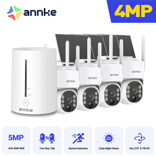 2K Wireless Home Security Camera System – Solar Power, PIR Motion Detection, 2 - Way Audio - Ai - TechWorld