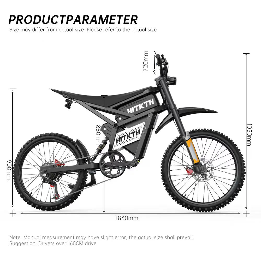2V Off - Road Electric Motorcycle Bike, 60KM/H Peak Speed, Dual Battery System - Ai - TechWorld