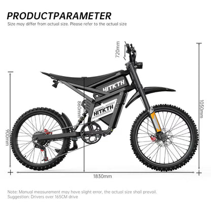 2V Off - Road Electric Motorcycle Bike, 60KM/H Peak Speed, Dual Battery System - Ai - TechWorld