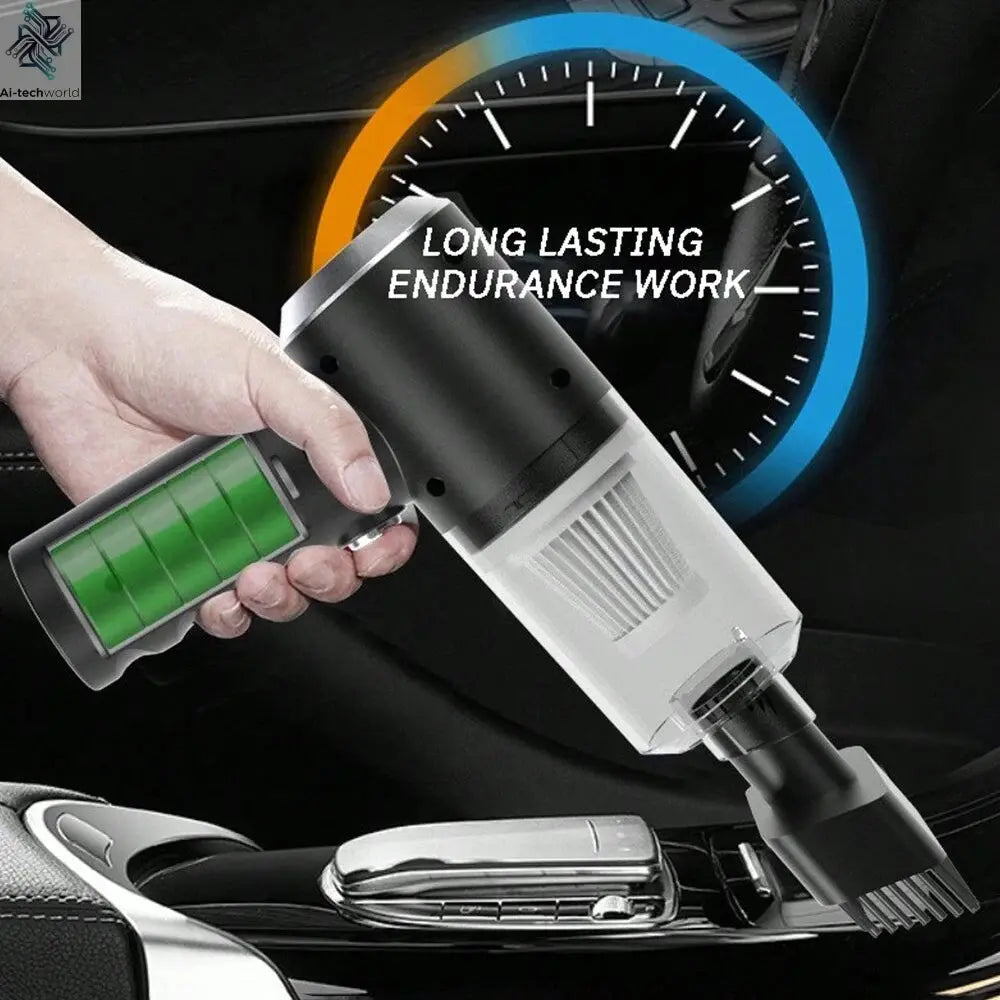 3 In 1 Integrated Suction And Blowing Vacuum Combination Vacuum Cleaner USB Charging Small Car Household Vacuum Cleaner Ai-TechWorld 